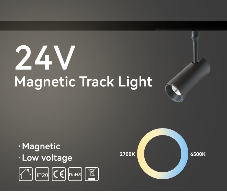 2700K-6500K Intelligent Control Magnetic Track Light 24V DC 7W Magnetic Track Lamp