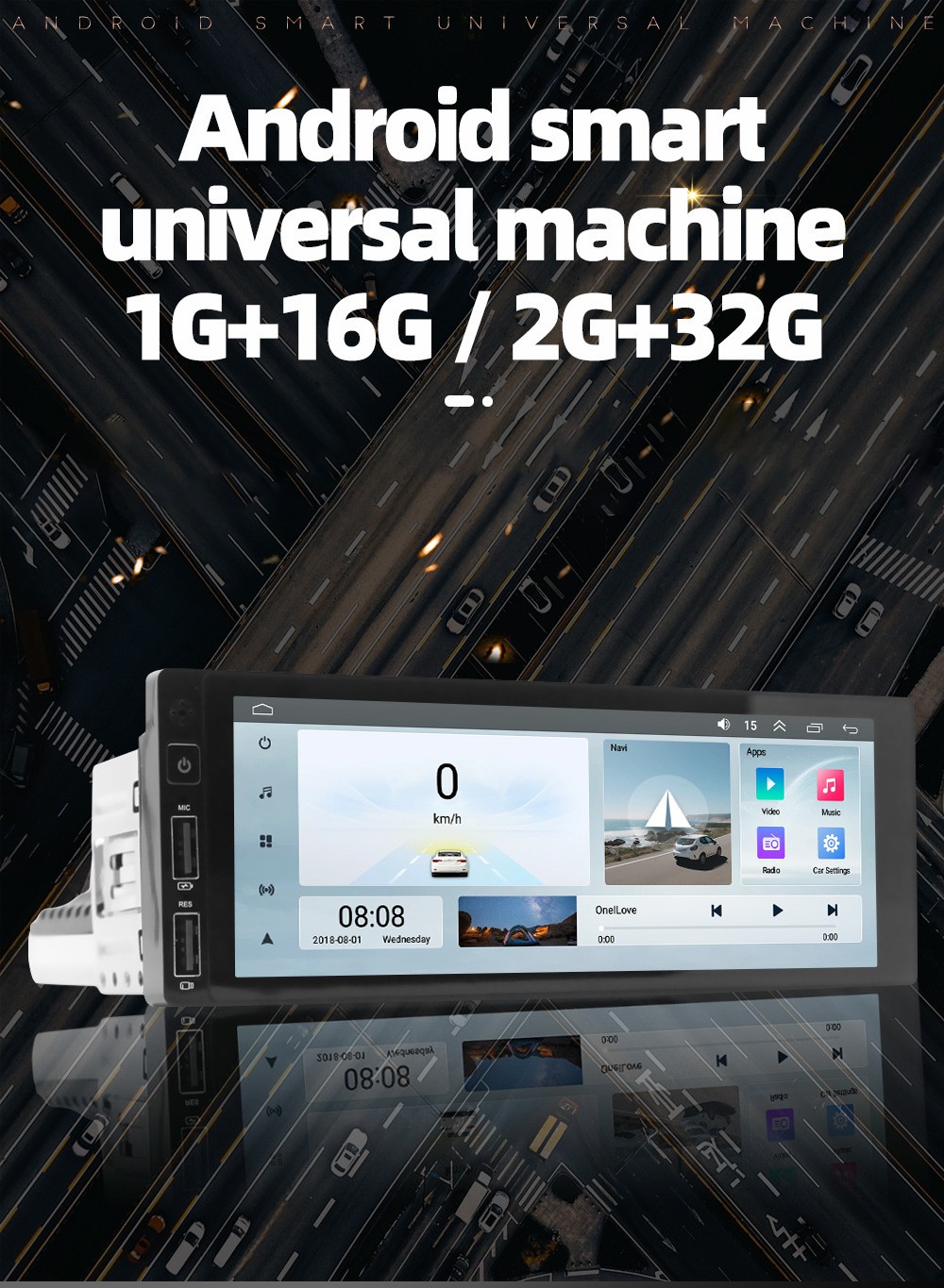 3G/4G Sim Card Connection 1G/2G RAM CarPlay Android-Auto MP5 Player for Car Stereo