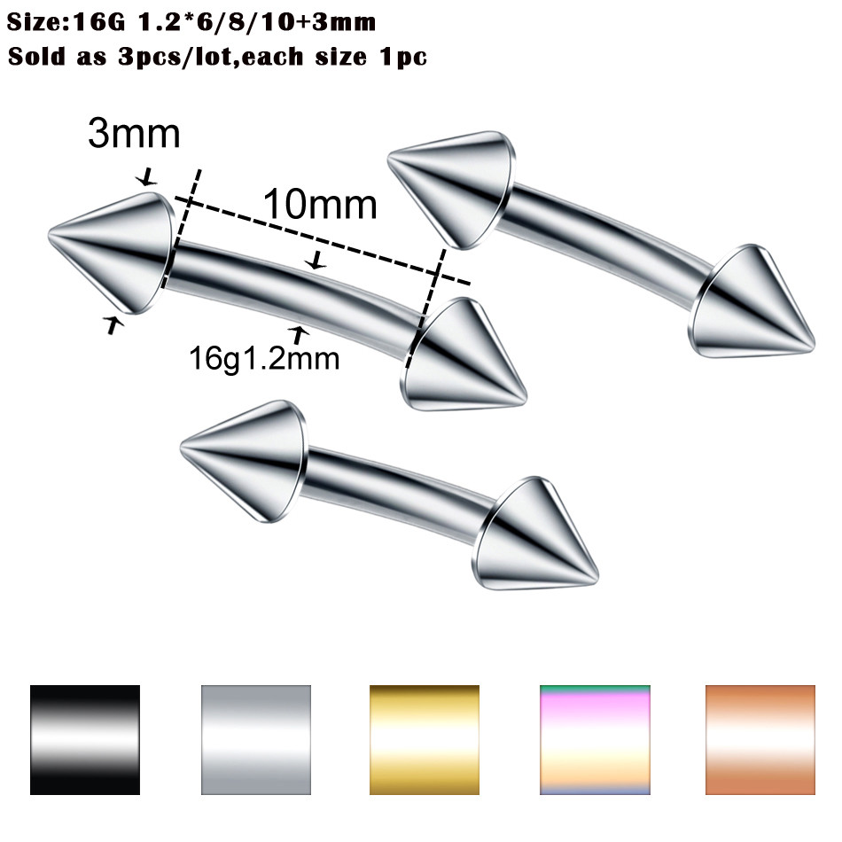 Steel Ear Piercings Helix Piercings Eyebrow Piercings Lip Labret Rings Earring Tragus Barbell Piercings Body Jewelry