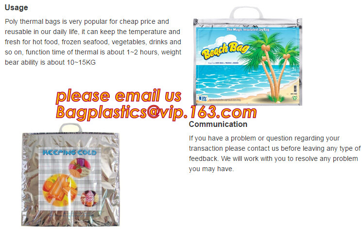 custom bulk waterproof large soft folding food delivery picnic lunch tote grocery cooler bag aluminum foil thermal bags