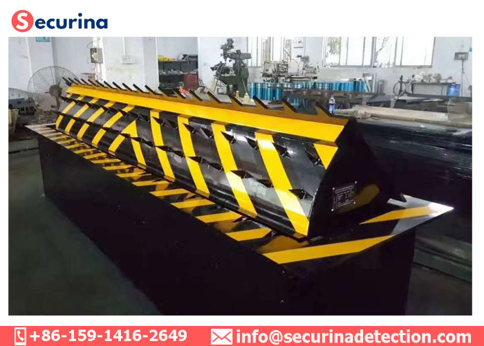 A3 Steel Security Traffic Control Hydraulic Road Blocker Spike Barrier for Access Control
