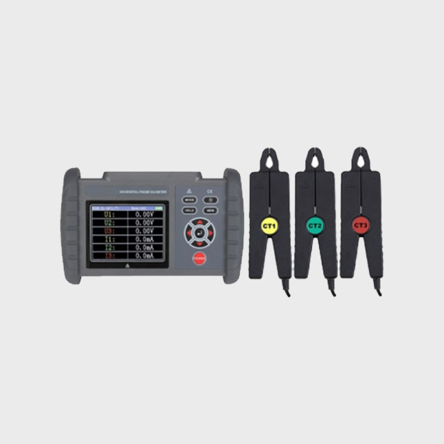 Three Phase Digital Phase 600V Va Meter For On Site Measurement