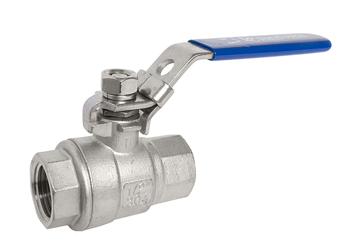 Stainless Steel 2 PCS Ball Valve 1-1/2" NPT 304 API 6D, ASME B16.34, DIN