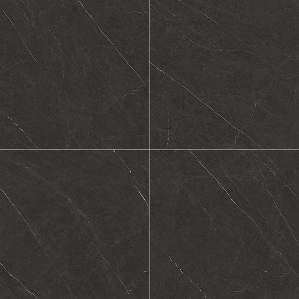 Marble Rustic Porcelain Tile Black Color 600X600mm for Bathroom Floor