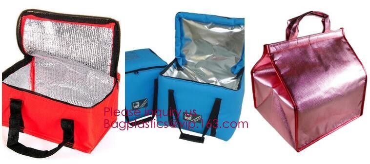 custom bulk waterproof large soft folding food delivery picnic lunch tote grocery cooler bag aluminum foil thermal bags