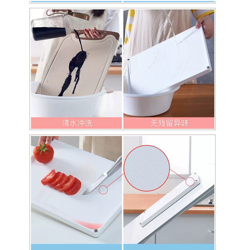 poly square Knife Both Sides Plastic Chopping Board