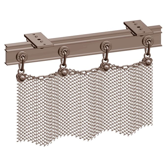 Aluminum Coiled Wire Fabric For Exterior Patio Divider With Custom Configurator Service