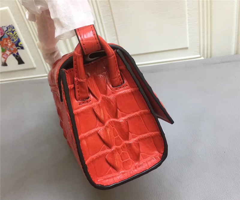 Genuine Crocodile Skin Lady Small Flap Purse Authentic Alligator Leather Women Sling Shoulder Bag Female Cross Body Bag