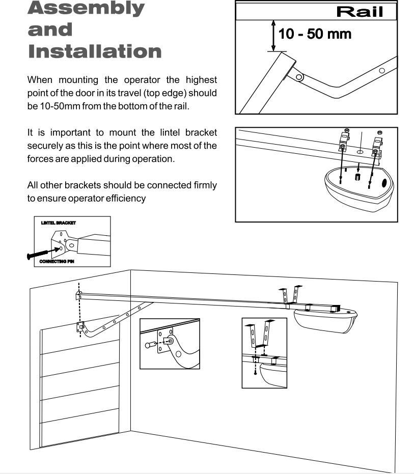Mechanism Belt Brive Arc Garage Door Motor DC 24V Compact Structure