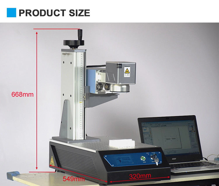 PWM Control UV Laser Marking Systems Tabletop Laser Embossing Machine