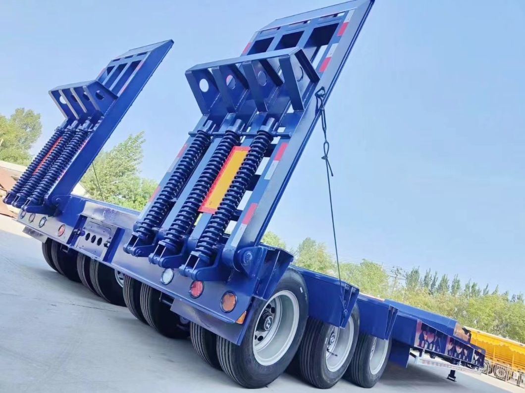 Reliable Three-Line Six-Axle Lowbed Trailer for Large Machinery