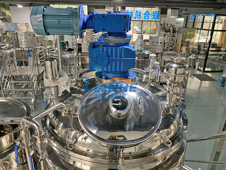 3000L Vacuum Emulsifying Mixer With Load Cell Cosmetic Cream Making Machine