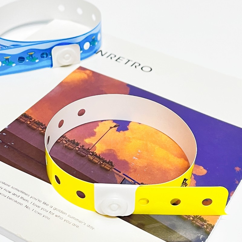Custom Logo Disposable Id PVC/Vinyl Wristband With Tabs For Events