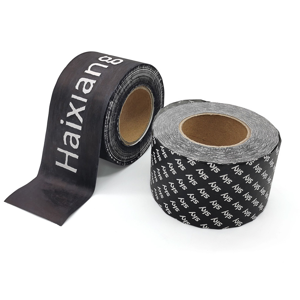 Environmental Protection Material Single Sided Black Printing Kraft Paper Tape