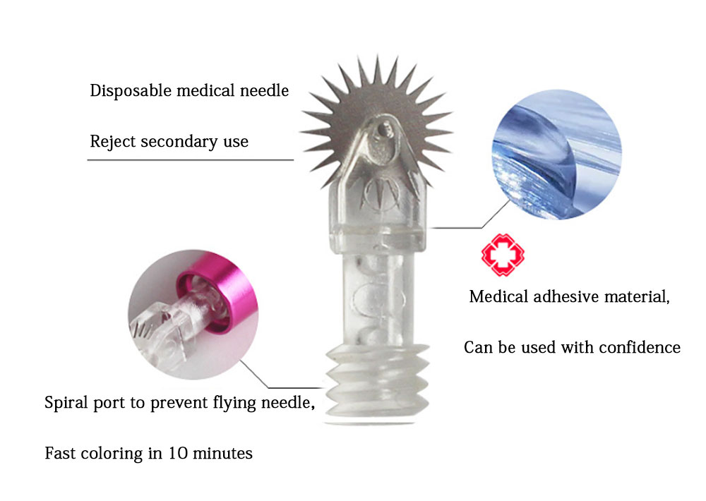 New Tattoo Semi-permanent 8MM/6MM Microblading Roller Fog Eyebrow Gear Needle, For Line Eyebrow Fog Eyebrow