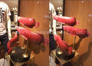China Store Decorative Window Display Decorations Red Resin Fish Statue Good Looking on sale