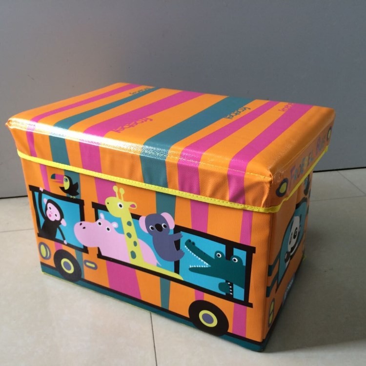 OEM Plastic PU foldable Clothes Storage Box Custom Print