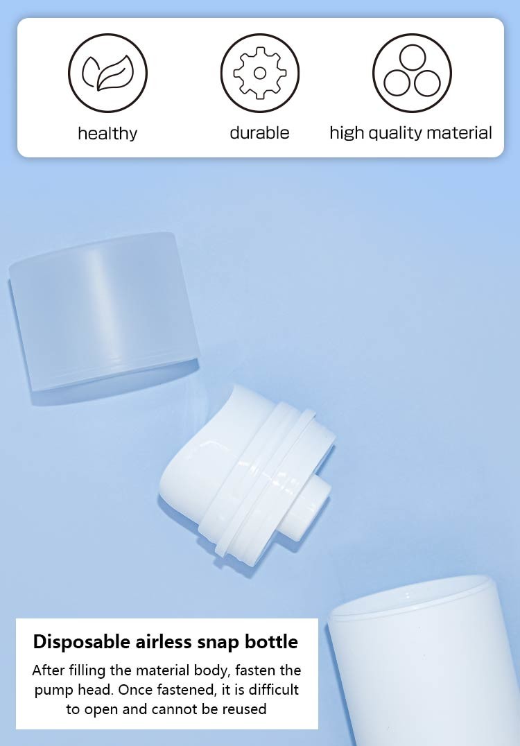 Sustainable Central Hole Outlet PP Airless Bottle Cosmetic Packaging Container 50ml 100ml 150ml