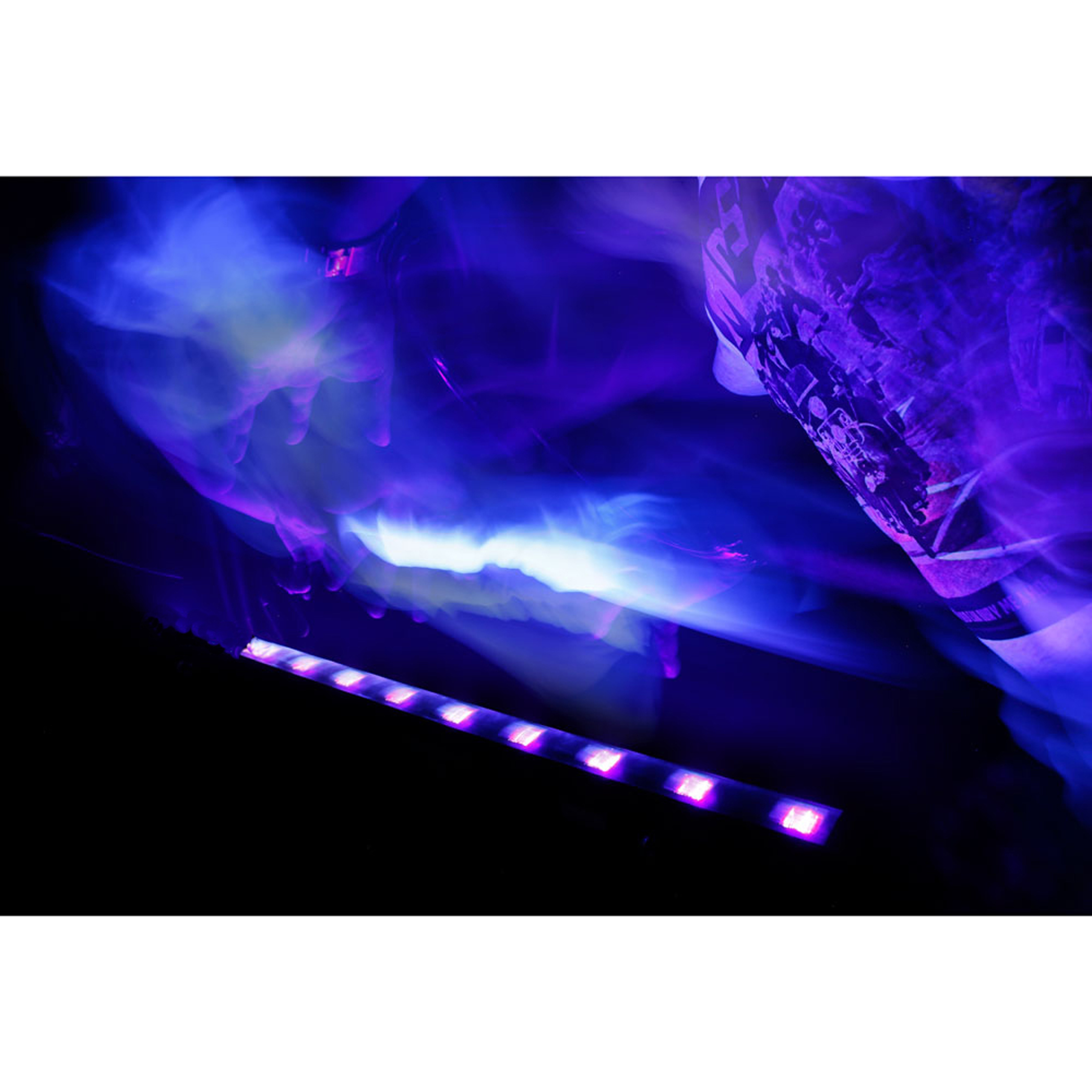 Black Light Bar with 9x3W UV LED Bar in Metal Housing for party