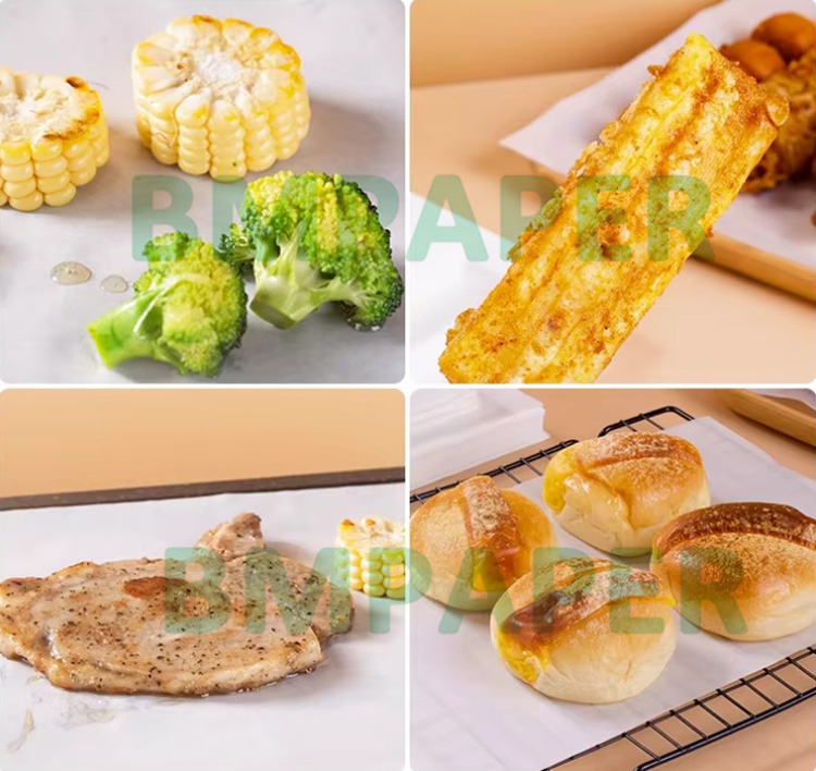 45gsm 50gsm Bleached White Greaseproof Paper For Baking PFAS Free Kit 5 Kit 7