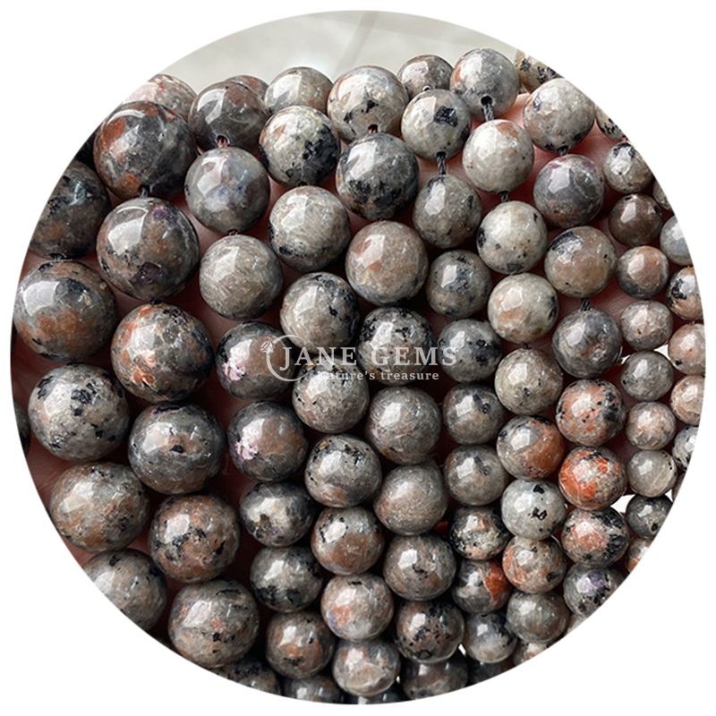 Wholesale Natural Gemstone Round Loose Beads 8mm Hematite Loose Beads Lava Stone Round Agate Beads Spacers for Jewelry M