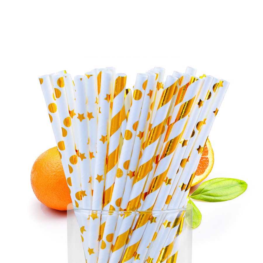 Degradable pulp paper straws 8mm diameter eco-friendly straws for bar birthday party DIY home decorate