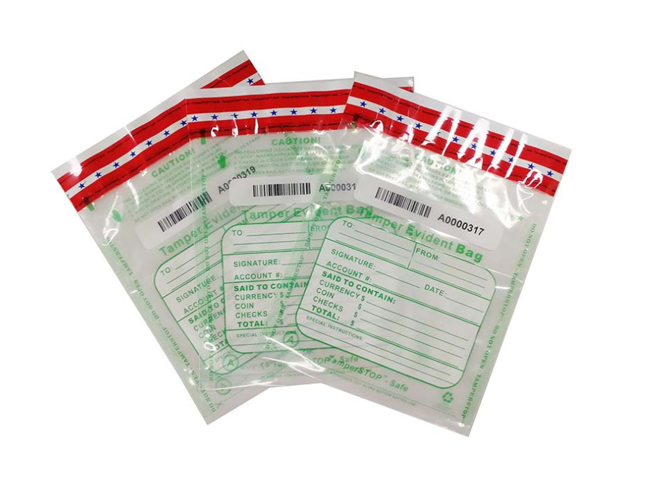 Bank Cash Biodegradable Mailing Bags Deposit Bags Security Tape Tamper Evident Opaque Bank Deposit Cash Handling