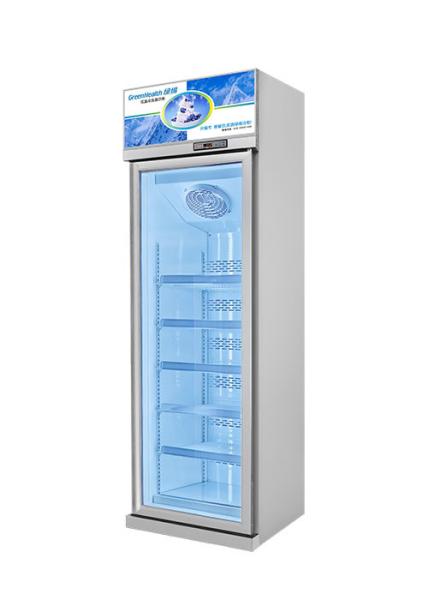 Greenhealth Commercial Display Freezer Transparent Glass Silver Inverter Upright