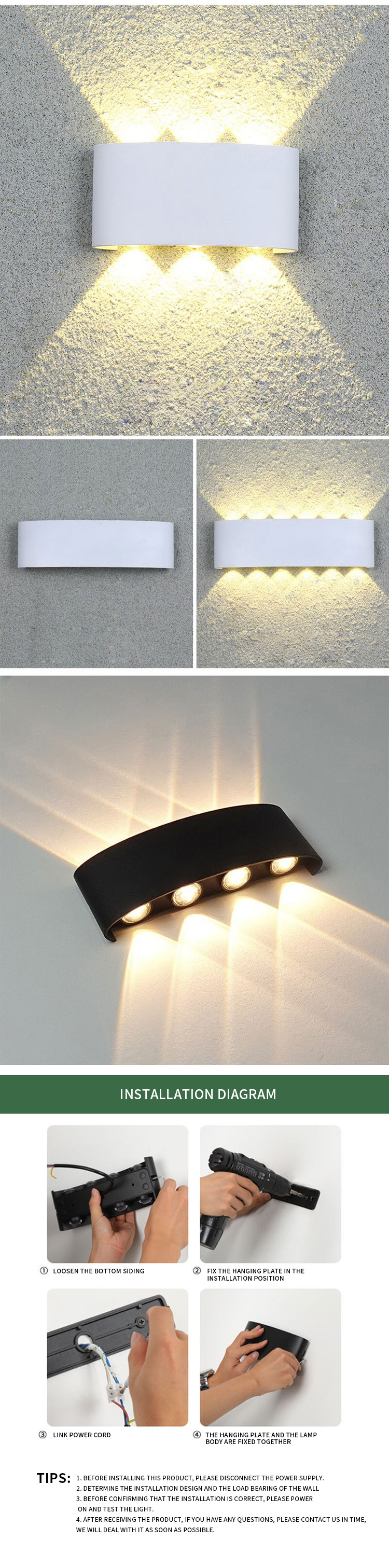 4w 6w Outdoor Waterproof LED Wall Lights