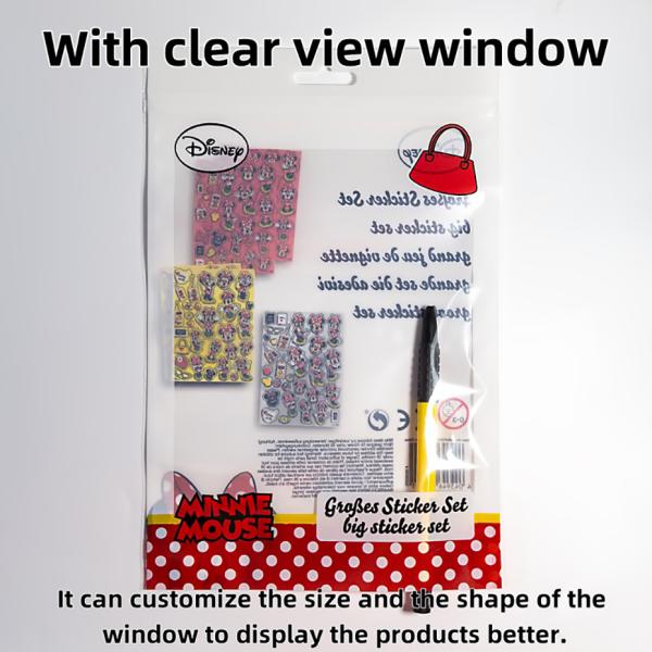 Custom Printed Three Sided Sealing Bags For Toys Packaging With Clear View Windows And Anti - Static Layers Bulk Order Discounts.