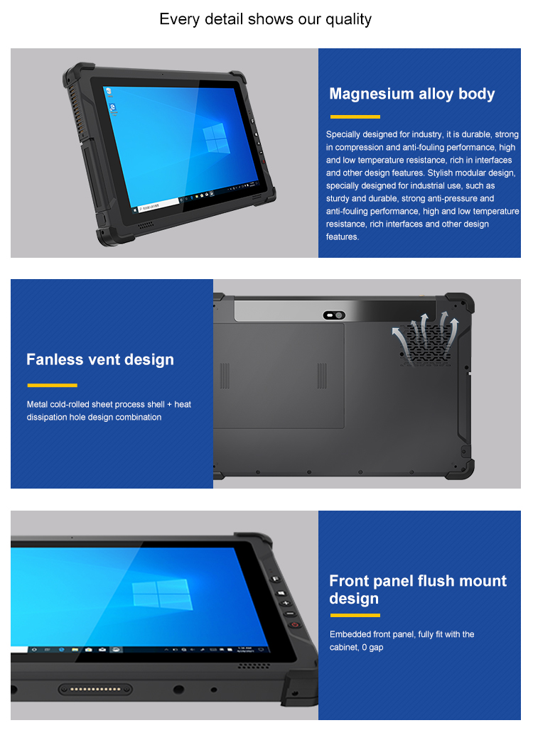 ODM/OEM 10 inch Capacitive Screen Industrial 4G NFC Tablet Computer for Warehouse