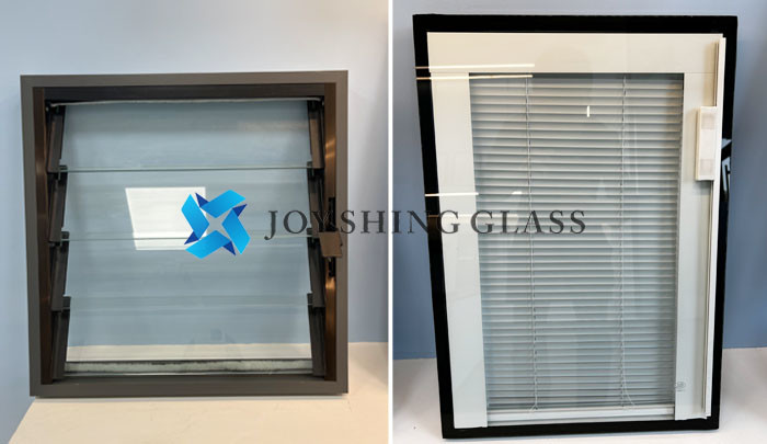 Aluminum louvered glass window