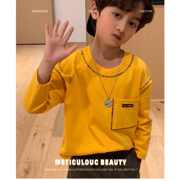 Spring Autumn Aged 4-13 Boys Long Sleeves Sweatshirts Round Collar Handsome