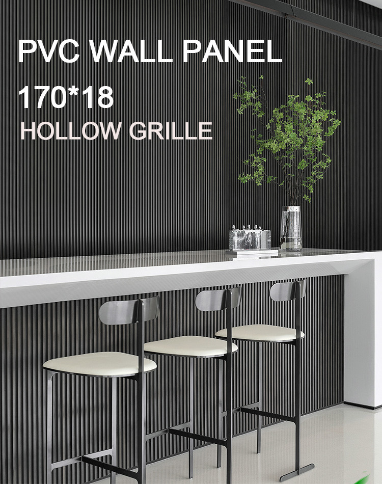 Anti Corrosion 3D Wood Plastic Fluted Wall Panel Grille
