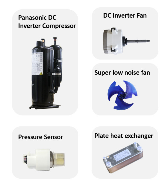 Hi COP A+++ Flood Heating And Cooling Heat Pump Full DC Inverter
