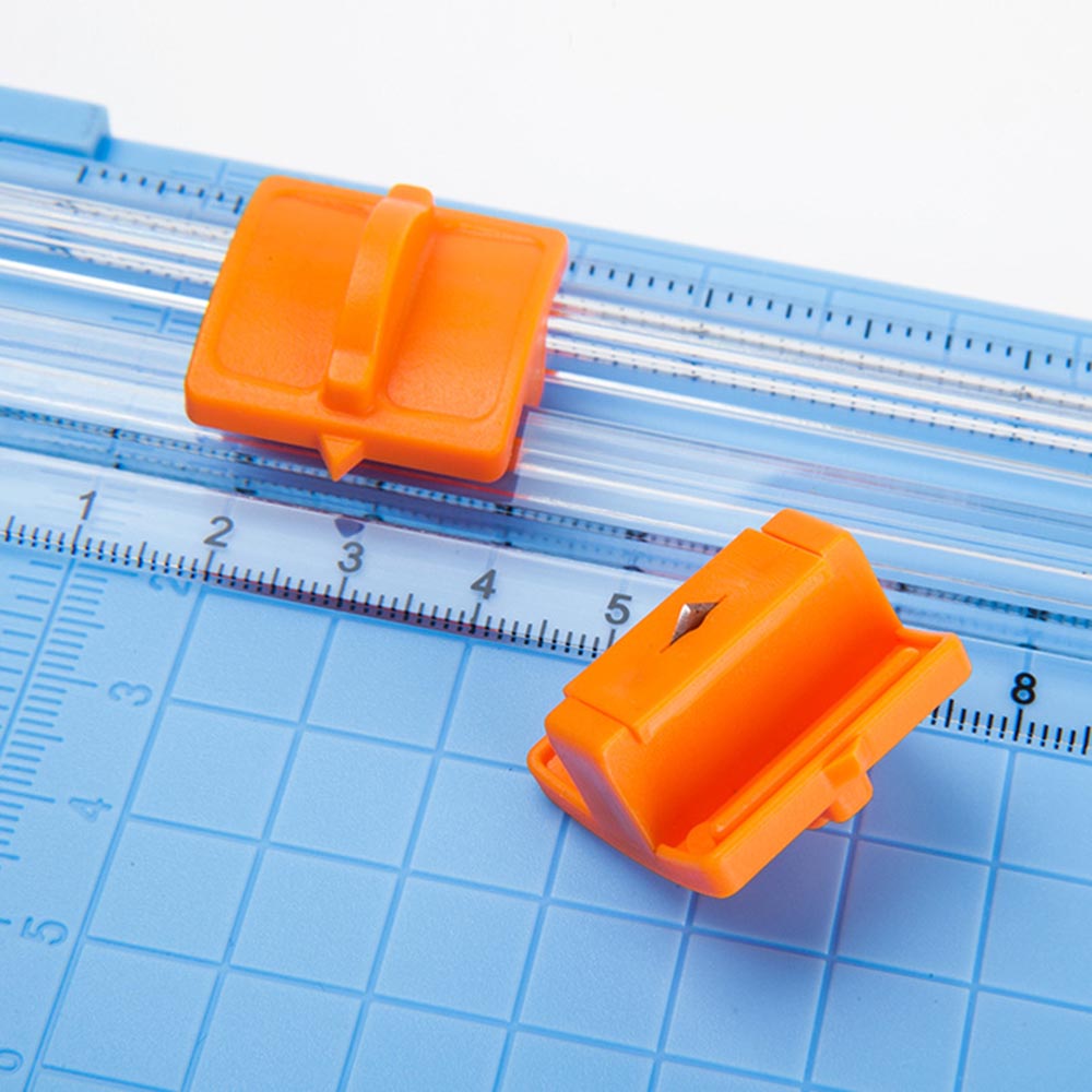 Blue Mini Slide Paper Cutter with Ruler Cutting Thickness 10 Sheets of 80g Printing Paper