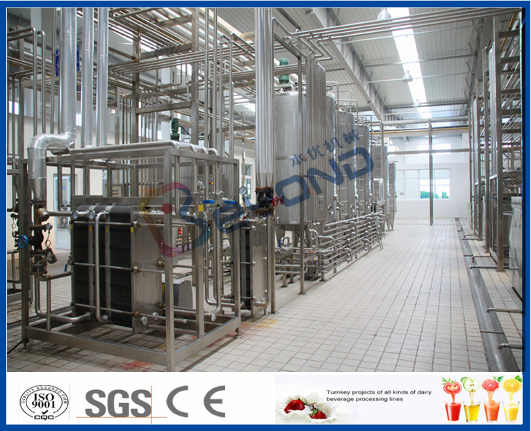 Full Auto UHT Milk Processing Line , Dairy Milk Processing Plant Milk Production Equipment