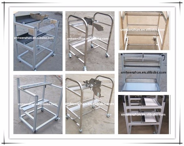 Silver Storage SMT Feeder Carts SAMSUNG SM Feeder Trolley 100x70x130cm