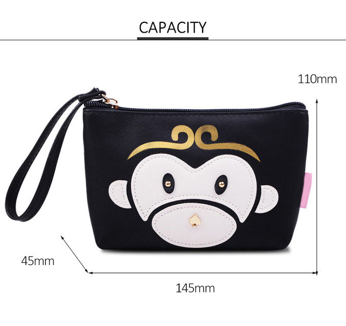 Funny Animal Travel Small PU Leather Toiletry Bag