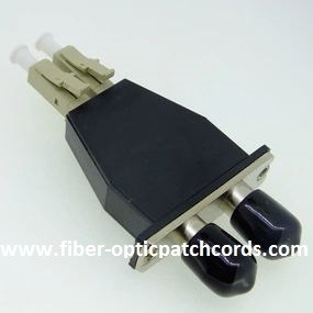 High Precision Metal Fiber Optic Adapters Duplex SC Female To LC Male Hybrid Adapter
