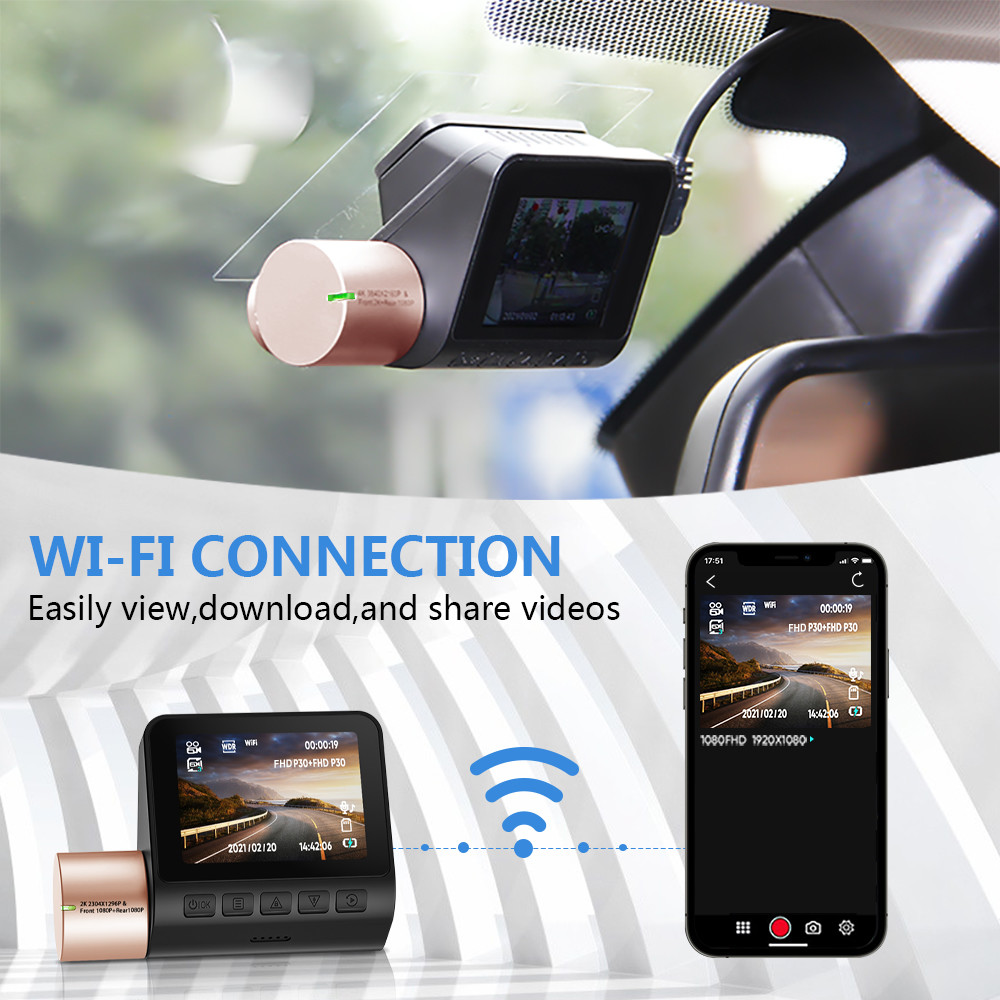 Car Black Box LCD 4K GPS Dash Cam With WIFI GPS Video Recorder