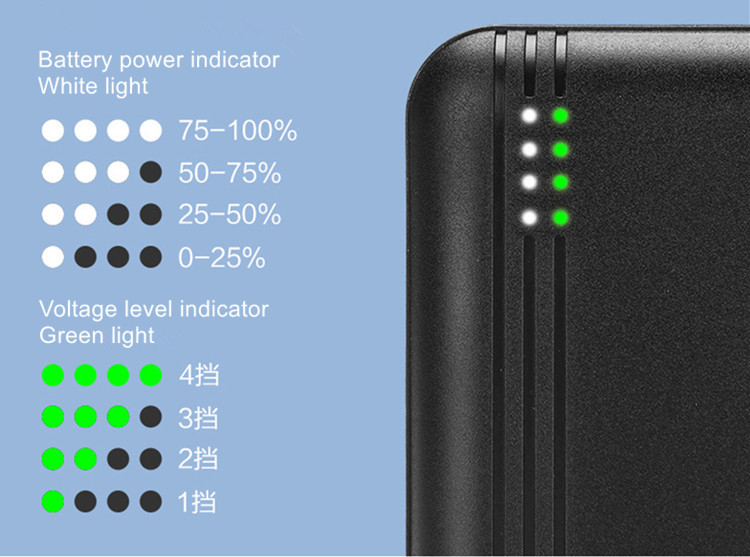 12V 10000mAh Fan Battery DC For Cooling Jacket Fan USB For Mobile Phone