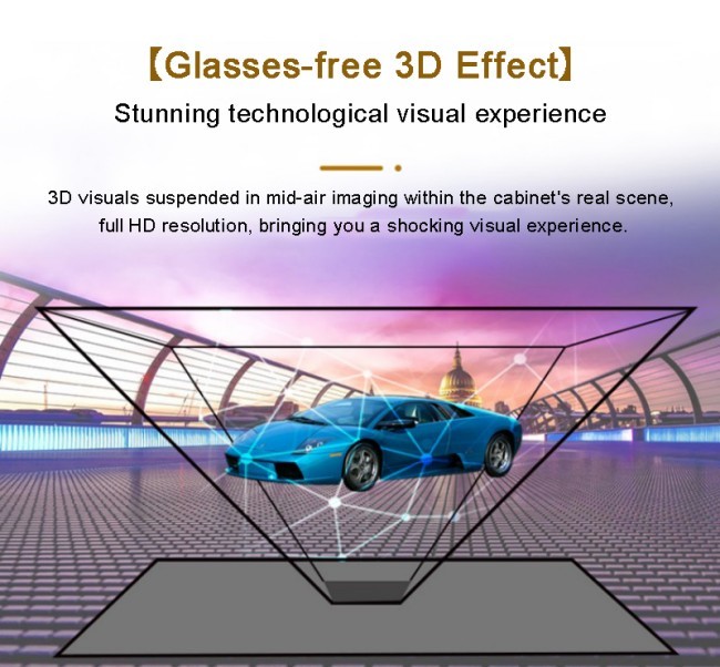 180°, 270°, and 360° Stereoscopic Display Cabinets Holographic Imaging Cabinet for Corporate Exhibition Halls