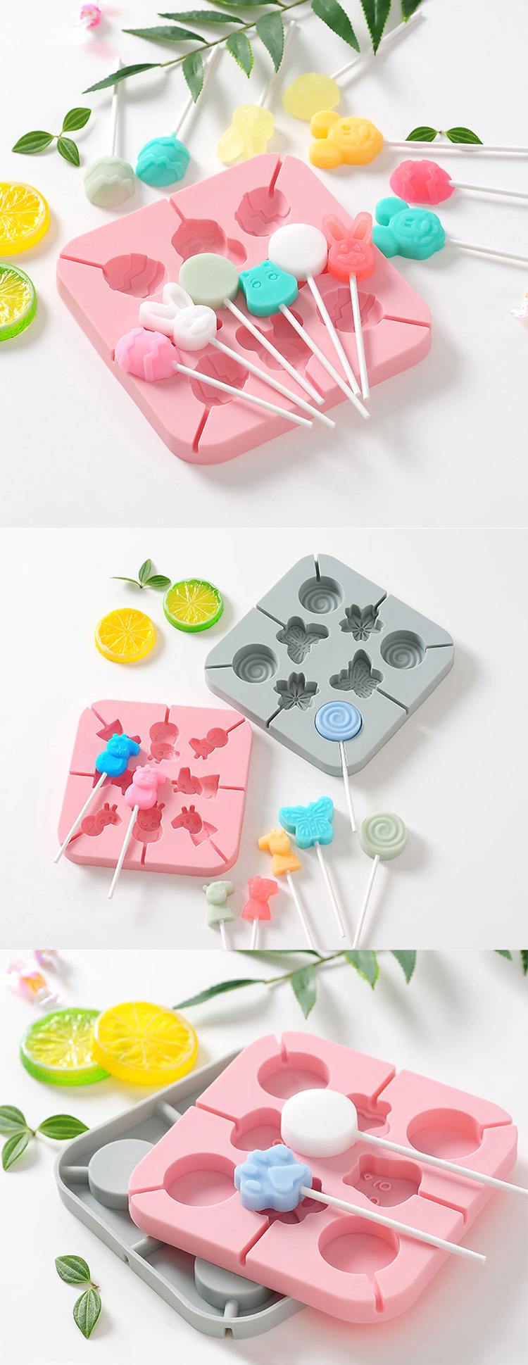 Customized Color Bpa Free 3D Silicone Ice Cube Trays
