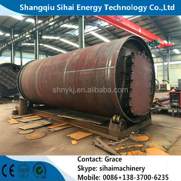 300sq meter Area Required 15 TPD Waste Tire Oil Pyrolysis Machine for Oil Recycling