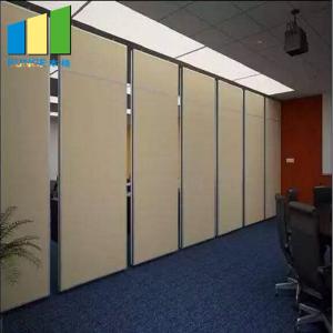 Buy cheap Ceiling Mounted Wooden Operable Acoustic Folding Partition Walls Without Floor Tracks product