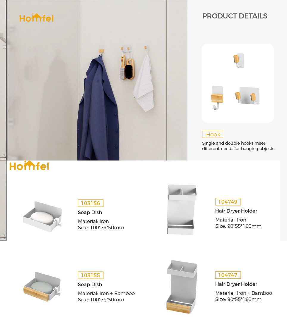 Wall Mounted Bathroom Rack Hook for Multifunction Household Magnetic Attraction Shower