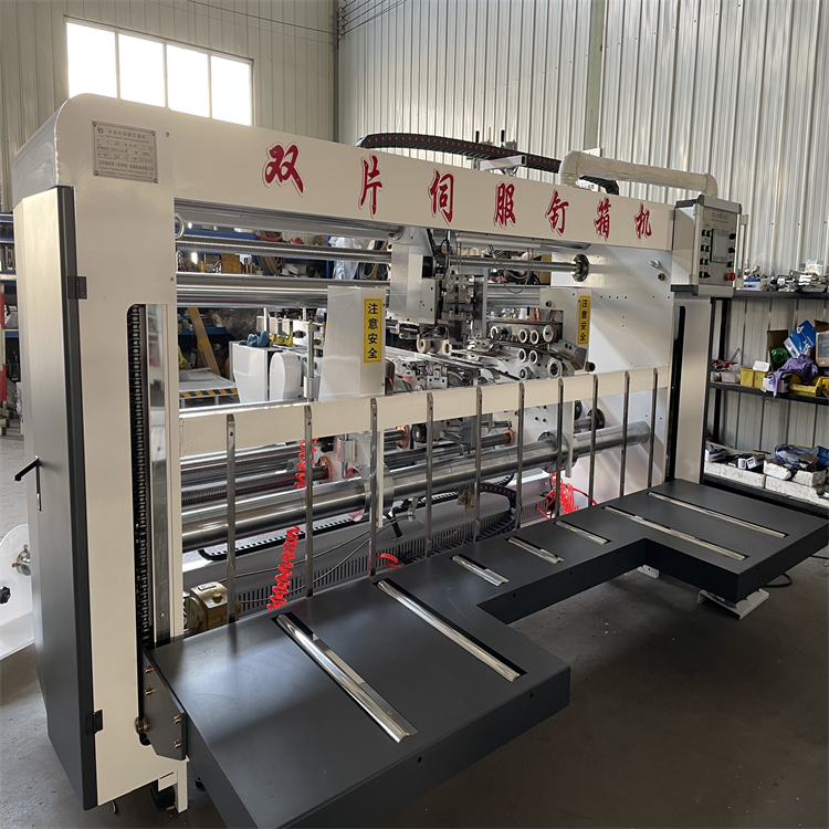 Semi Auto Carton Box Forming Machine Stitching Cardboard Stapler for Food Packaging