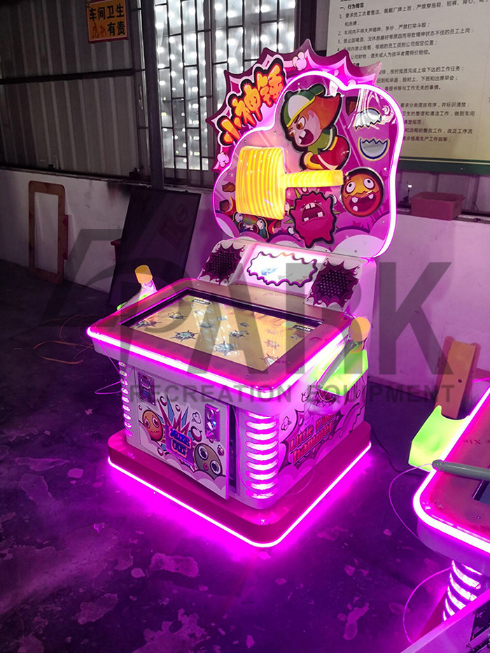 Amusement Arcade Machine Coin Operated , Children Hit Hammer Game