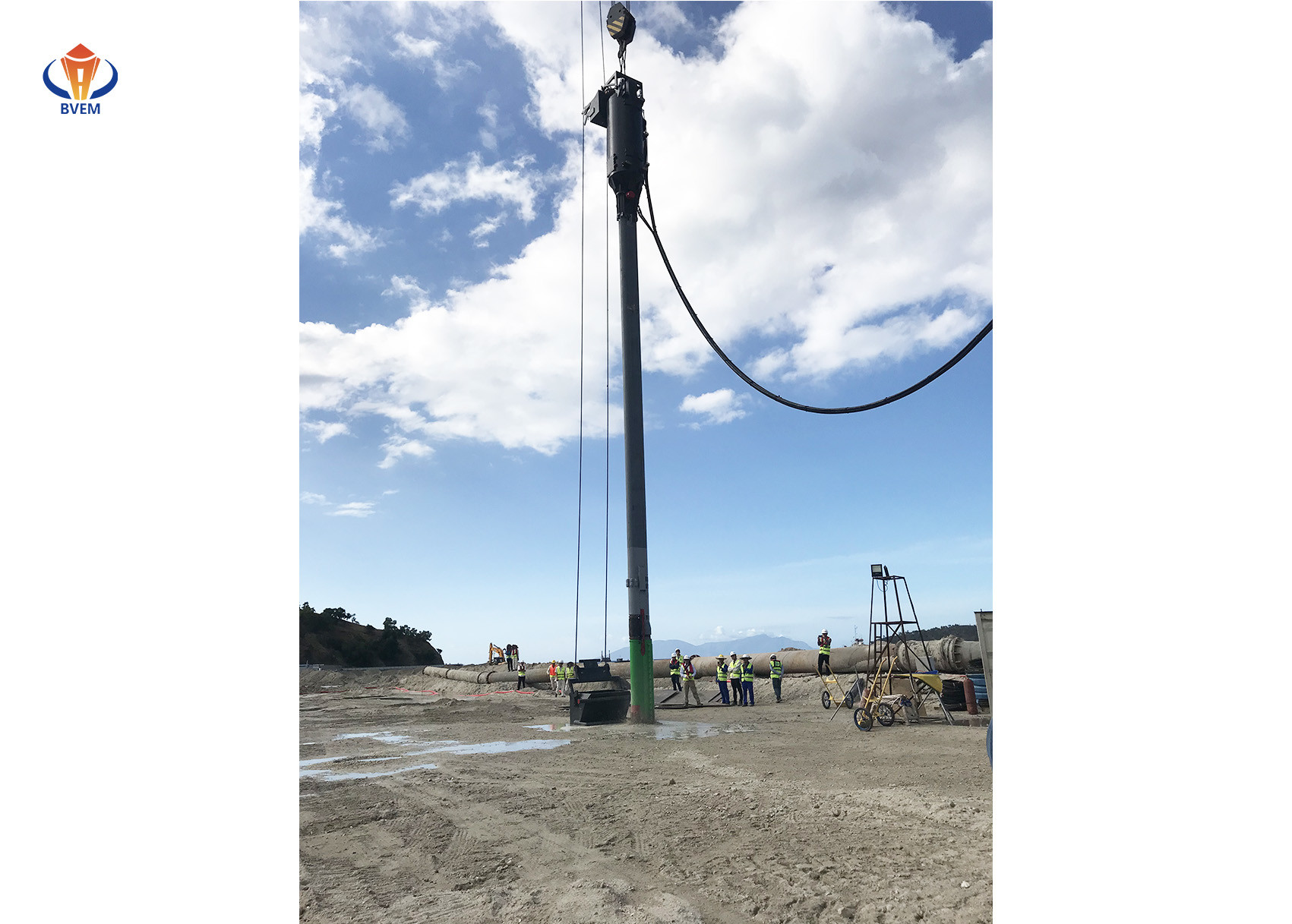 High Power Bottom Feed Vibroflot Sand Soil Improvement 1200-1800 Rpm